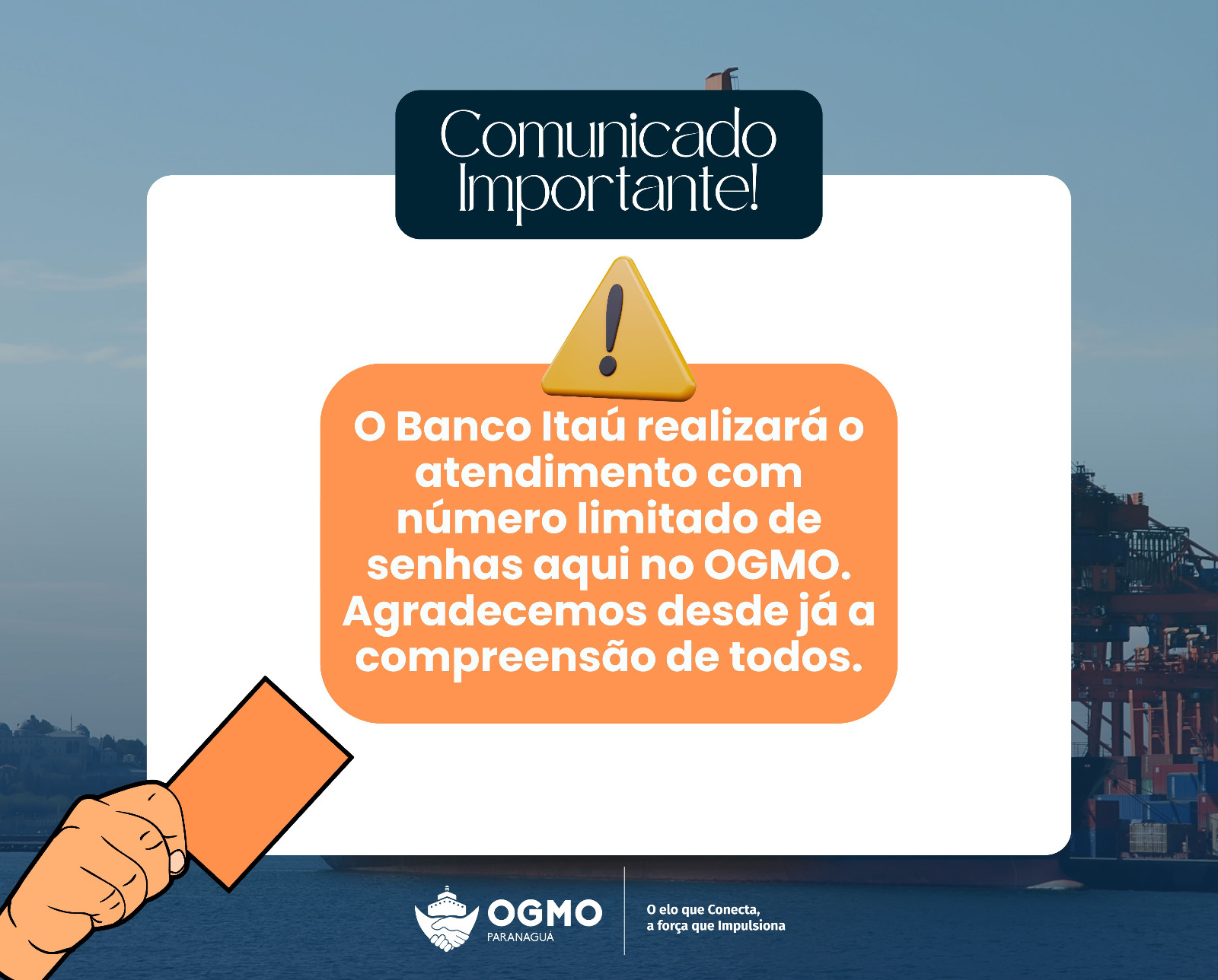 Atendimento no OGMO | Com SENHAS